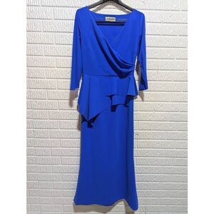 Chiara Boni La Petite Robe Made In Italy Women's Bright Blue Scuba Knit Formal D
